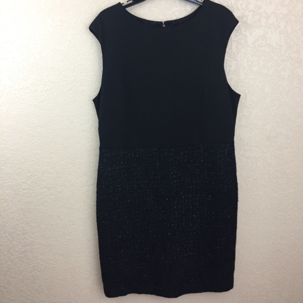 SALE Ann Taylor Black Metallic Weave Dress E43